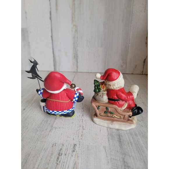 Santa Claus claydough tree candy cane ceramic santa variety set xmas - Picture 5 of 7